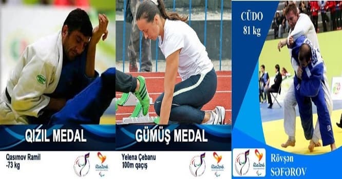 "Rio-2016": 1 qızıl, 1 gümüş, 1 bürünc medal qazandıq