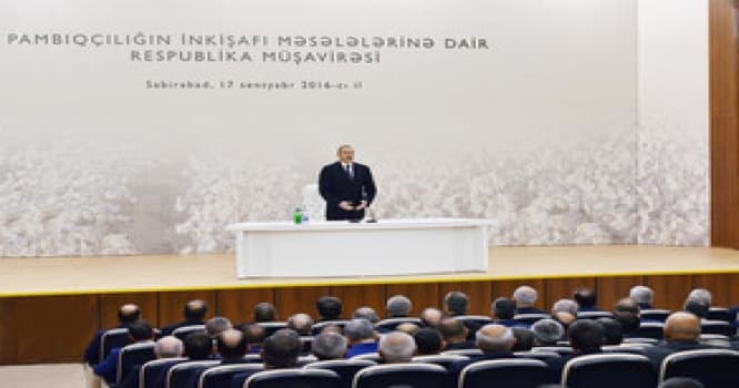 "2016-cı il pambıqçılığın inkişafı üçün həlledici il olacaq" - İlham Əliyev