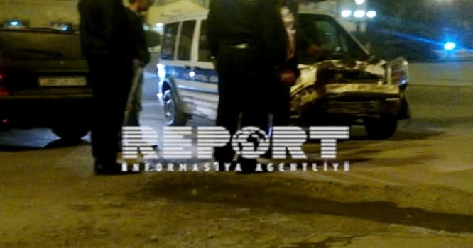 Azərbaycanda rəis yol qəzasına düşdü - VİDEO