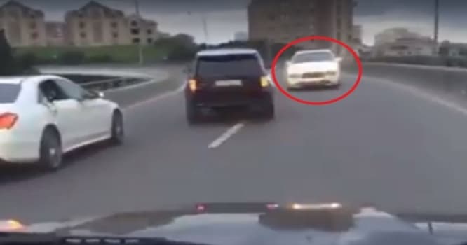 "Zadni Rəhman" Bakının mərkəzində "avtoşluq" etdi - VİDEO