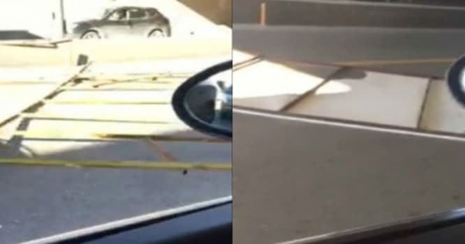 Bakıda reklam lövhəsi yola düşdü - Video