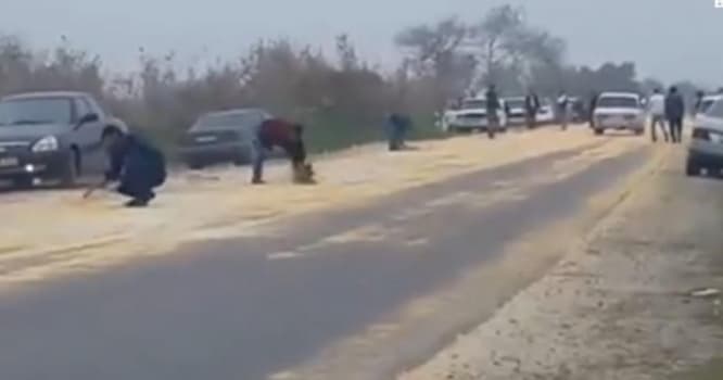 Azərbaycanda yolda görünməmiş hadisə - Video