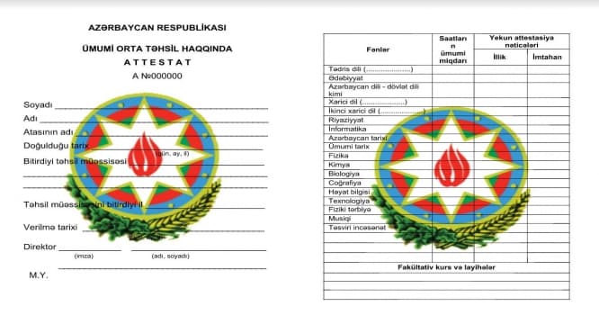 Yeni attestatlar belə olacaq - FOTO