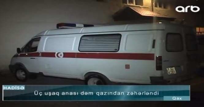 3 uşaq anası dəm qazından zəhərləndi - Video