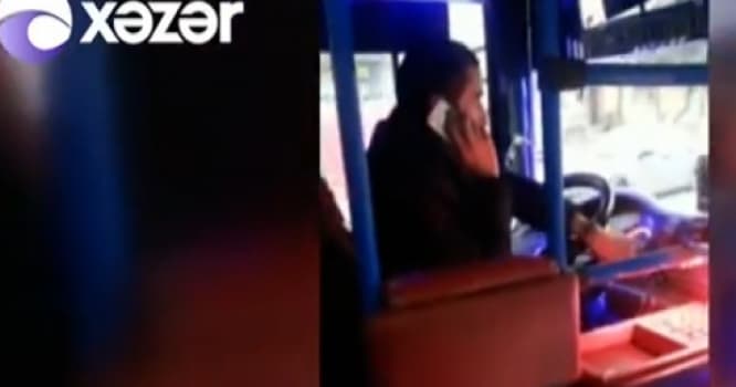 Avtobus sürücüsü sərnişinlərin həyatını belə təhlükəyə atır - VİDEO