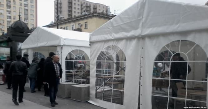 Bakıda bayram yarmarkalarının çadırları sökülür