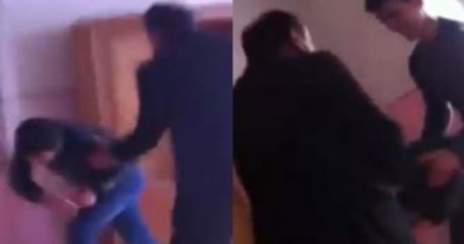 Məktəbdə biabırçılıq: müəllim şagirdi döydü - VİDEO
