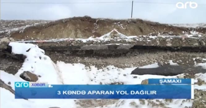 Şamaxıda təhlükə: 3 kəndlə əlaqə kəsilə bilər - VİDEO