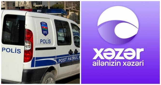 "Xəzər TV"də həyəcanlı anlar: Polis əməkdaşları binada - VİDEO