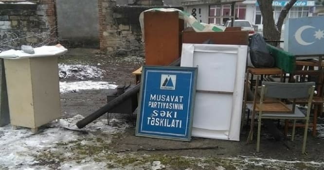 AXCP və Müsavat Partiyasının Şəki şöbələri qərargahdan çıxarıldı