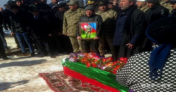 Şəhid əsgərimiz dəfn edildi – FOTO