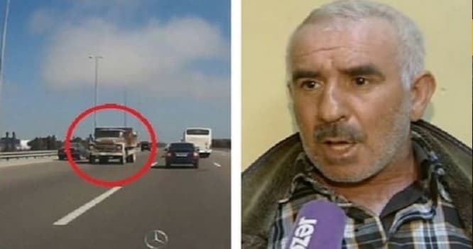 Avtomagistralda yük maşını ilə “şou” göstərən sürücü: "Əcəb eləmişəm..." – VİDEO