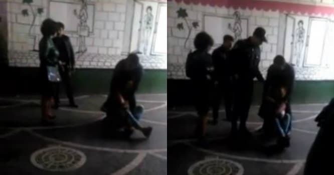"Torqovı"da oğlan hamınınn gözü qarşısında qızı döydü - VİDEO