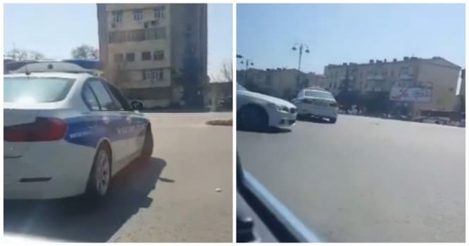 Yol polisi qaydanı belə pozdu - VİDEO
