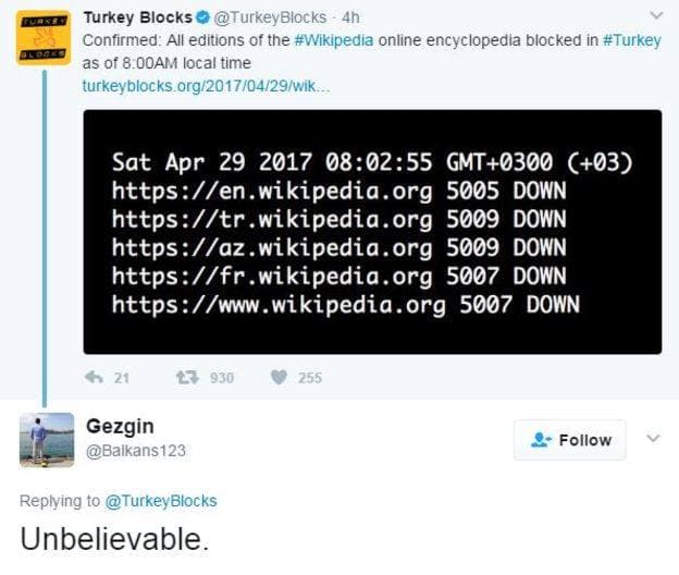 Türkiyədə "Wikipedia"ya giriş dayandırıldı - FOTO