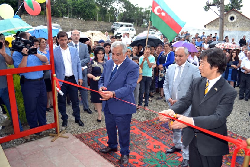 Daşkəsəndə Yaponiyanın dəstəyi ilə yeni su xətti istifadəyə verildi (FOTO)