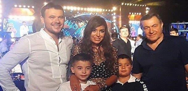 Leyla Əliyeva Araz Ağalarov və övladları ilə birgə (FOTO)