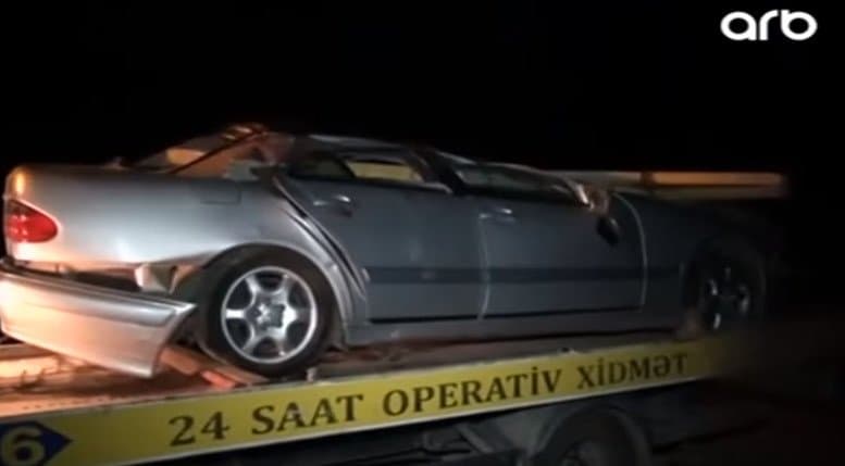 Polislərin düşdüyü qəzanın yeni görüntüləri (VİDEO)