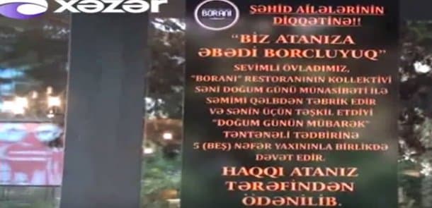 Bu restoranda şəhid övladlarının ad günü pulsuz qeyd edilir (VİDEO)