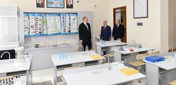 Prezident 257 n&ouml;mrəli tam orta məktəbin yeni korpusunun a&ccedil;ılışında (FOTO)