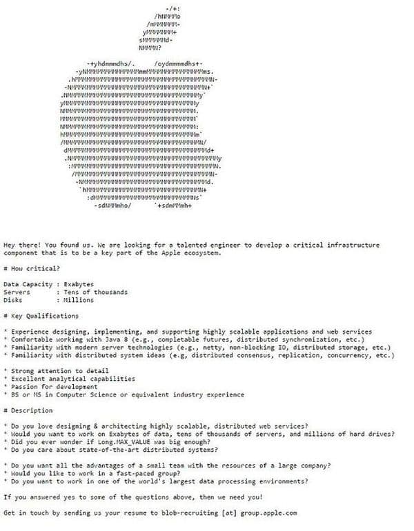 "Apple"dan çox maraqlı iş elanı