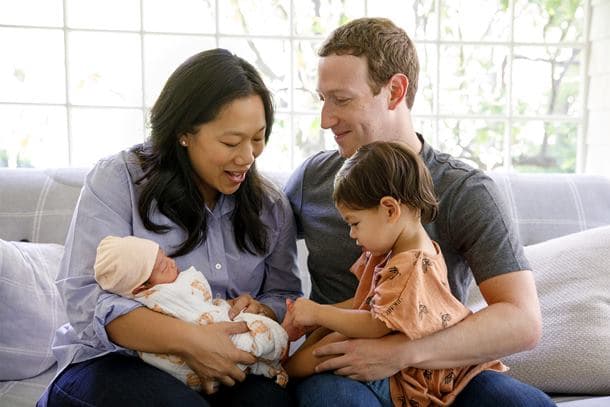 "Facebook"un yaradıcısı ikinci dəfə ata oldu (FOTO)