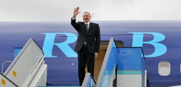 İlham Əliyev Qazaxıstana getdi