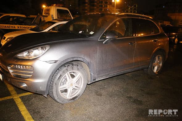 Pərvin Abıyevanın «Porsche»si cərimə meydançasına aparıldı (FOTOLAR)