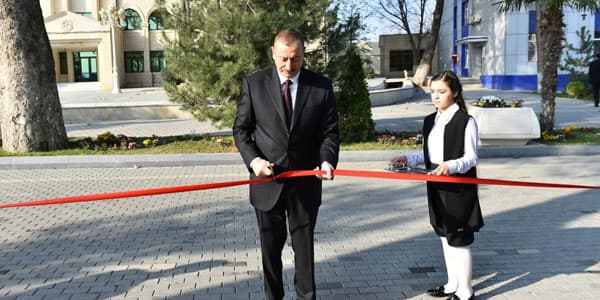 Prezident Tərtərdə muzey və yol açılışı etdi (FOTOLAR)