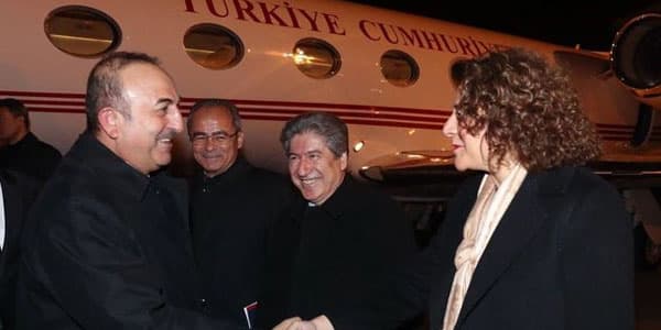 Çavuşoğlu Azərbaycana səfərə gəldi  (FOTO)