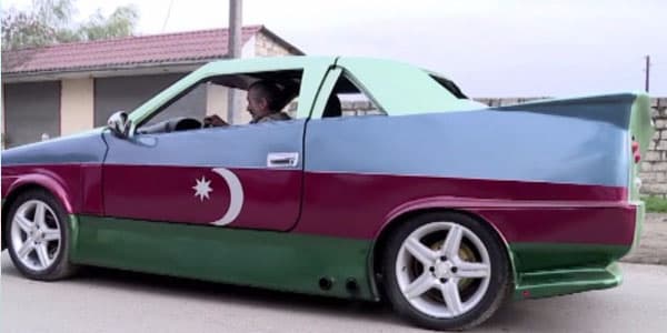 Masallıda qeyri-adi avtomobil hazırlandı (VİDEO)