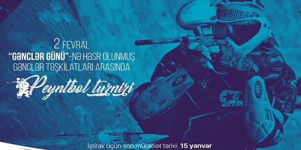 Gənclər arasında "Peyntbol turniri" keçiriləcək