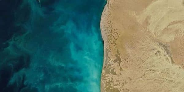 NASA Xəzər dənizindəki anomal təbii prosesin görüntüsünü yaydı (FOTO)