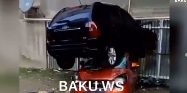 Bakıda inanılmaz qəza (VİDEO)