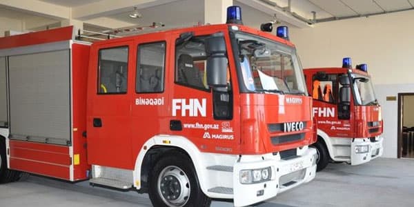 FHN yanğın yerinə susuz gəldi (VİDEO)