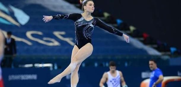 “Sarı gəlin” sədaları altında çıxış edən türkiyəli gimnast medal qazandı