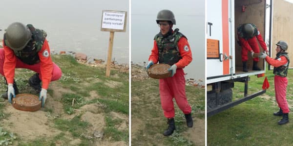 Ağstafada tank əleyhinə mina tapıldı (FOTO)