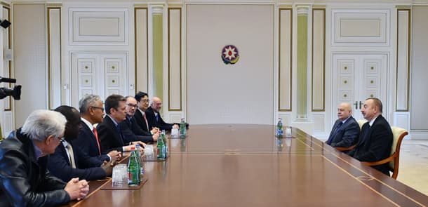 İlham Əliyev Beynəlxalq Memarlar İttifaqının nümayəndə heyətini qəbul edib