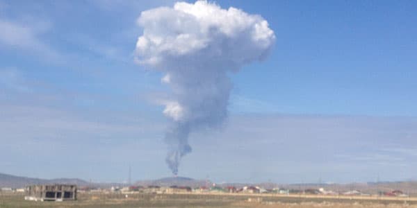 Bakıda vulkan püskürdü