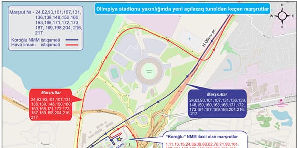Bakıda 22 marşrut xətti üzrə avtobusların hərəkət sxemində dəyişiklik edildi