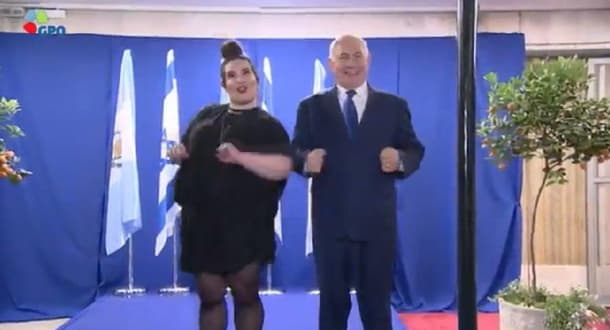 Netanyahudan "toyuq rəqs"i (VİDEO)