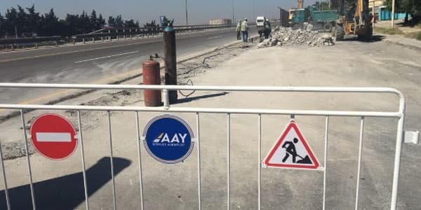 Bakının girişində nəqliyyatın hərəkət istiqaməti dəyişdirilir