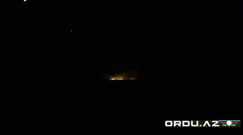 Ermənilər cəbhə xəttində yanğın törətdi (FOTO)