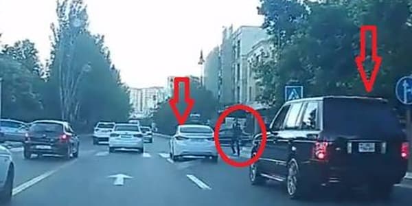 Piyadalara qənim kəsilən "Range Rover" və "Hyundai" kameraya belə düşdü (VİDEO)