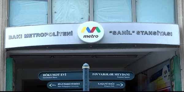Metronun “Sahil” stansiyasında problem yarandı