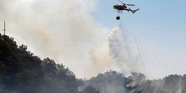 Ağsuda başlamış yanğının söndürülməsinə 2 helikopter və bir təyyarə cəlb olundu