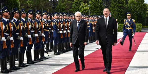 Azərbaycanda İtaliya prezidentinin rəsmi qarşılanma mərasimi olub (FOTOLAR)