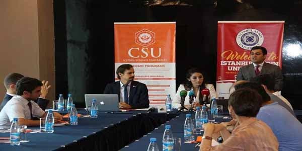 Türkiyənin iki universiteti Bakıda ortaq mətbuat konfransı keçirib (FOTOLAR)
