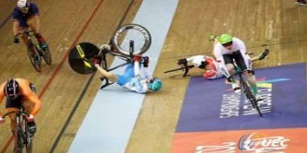 Velosipedçimiz Avropa çempionatında qəzaya düşdü