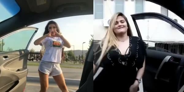 DYP maşından düşüb oynayan sürücüləri cərimələdi (VİDEO)